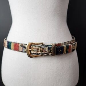 Vintage Woven Southwestern Style Casual Corner Belt Size Large